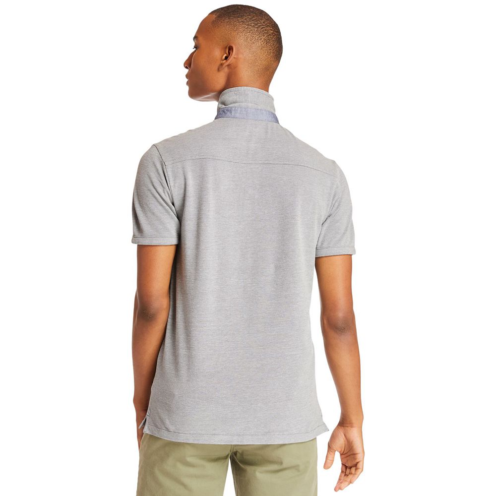 Timberland Mens Polo Baboosic Brook Slim Fit Shirt - Grey - India NW6382519